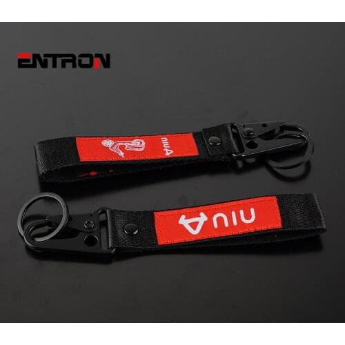 For NIU N1 N1S M1 U1 M+ NGT Motorcycle Keyring Embroidery Key Chain Keychain Nylon Fabric Stitching Lanyard Zinc Alloy Moto