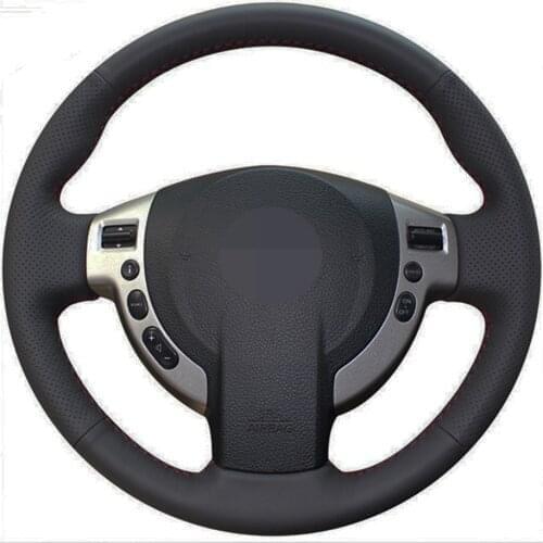 Car Steering Wheel Cover Genuine Leather For Nissan Qashqai 2007-2015 Rogue X-Trail 2008-2013 NV200 2009-2016 Sentra 2007-2012