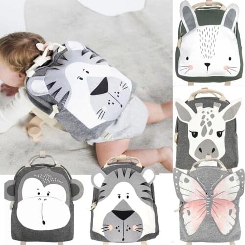 Nordic Animal Series Childrens School Bag Cute Rabbit Plush Backpack Baby Toys Storage Bag Kindergarten Backpack plush bag