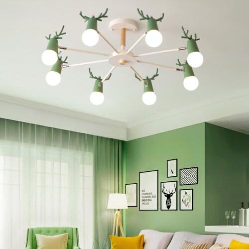 Children kids Antler ceiling light Nordic Lighting Led Ceiling Lamp For Bedroom Kids Room Living Room light led Lampara Techo