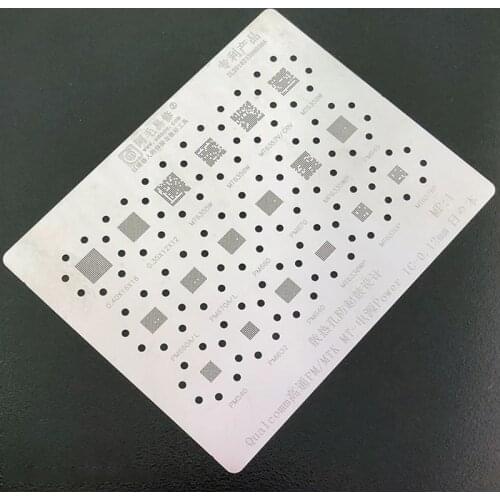 For MTK PM660 670 845 MT6358W 6356W 6355W Power IC BGA Reballing Stencil Kit 0.12mm Thickness Tin Mesh Solder Template