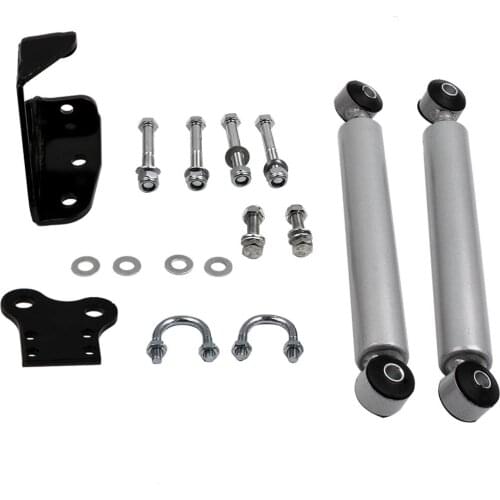 Dual Steering Stabilizer Damper Kit 4'' Up Lift Big Bore For Jeep Wrangler YJ 4WD Absorbeurs Kit Amortisseur de Direction New