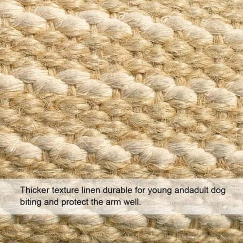 E1PC Dog Bite Sleeves Tug Protection Arm Sleeve German Shepherd Training Playing Jute Tug Toy for Aggressive Chewers