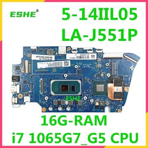 FLMS0 LA-J551P For Lenovo ideapad 5-14IIL05 Laptop motherboard i7 1065G7_G5 16G RAM 5B20Y89037 tested good free shipping