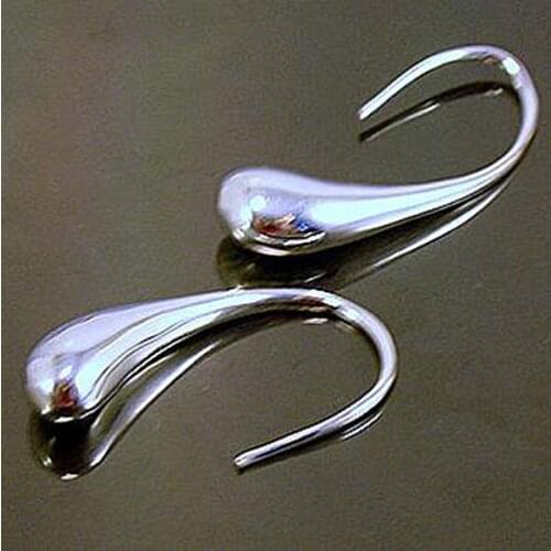 Vente CHAUDE !New fashion jewelry S925 -, water droplets ear hook foreign trade water droplets modeling - ear hook E004