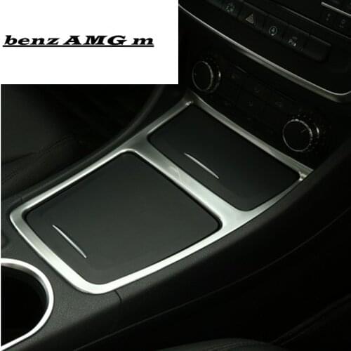 Chrome Center Panel Storage Box Cover Trim For Mercedes Benz GLA CLA A Class A180 A200 W176 W117 Car Styling Accessories