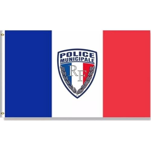 60X90CM/90X150cm/120X180CM France Police Municipale Flag Banner 100D Polyester Brass Grommets