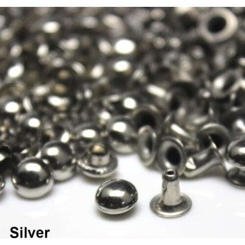 100sets Metal Dome Cap Rivets Studs Round Rivet for Leather Craft Bag Belt Clothing Garment Shoes Pet Collar Decor