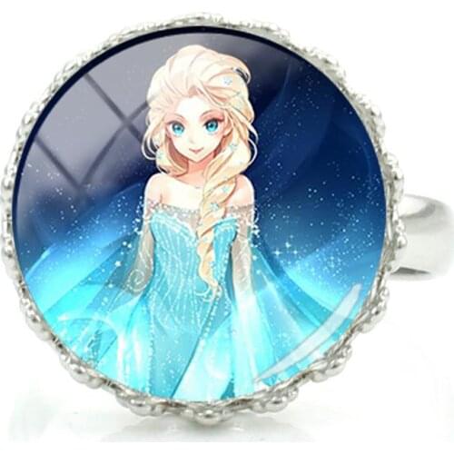 Disney Frozen Fashion Taste Ring Jewelry Fashion Animation Character Design Princess Aisha Art Ring Fairy Jewelry Ring