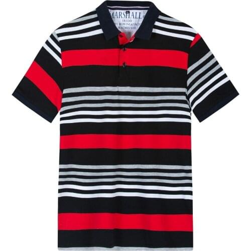 2019 Casual Polo Shirt Mens Summer Fashion Patchwork Black White Stitching Cotton Short Sleeve Comfortable Polo Shirts