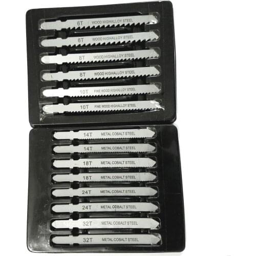 14pcs New Assorted Jigsaw Blade Set For Fobosch Metal Plastic Wood Jig Saw Blade 6-32T