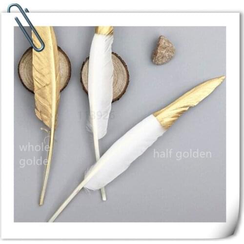 New !100pcs/lot 25-30cm/12-14'' top dyed Golden Goose Feathers natural goose Feather plumes for costume /DIY craft/headdresses