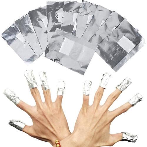 50/100pcs Aluminium Foil Remover Wraps with Acetone Nail Art Soak Off Acrylic Gel Nail Polish Removal Armor Removal Tool