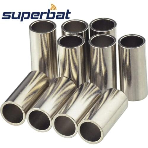 Superbat 100pcs Crimp Sleeve Ferrule Pleated Tube Pipe for RG316 RG174 RG179 KSR100 Cable Connector