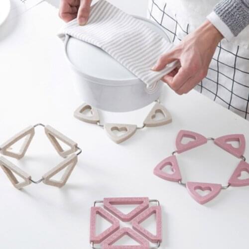Fuwatacchi Adjustable Foldable Trivets Heat Resistant Non-Slip Pads For Hot Dishes Or Dining Table Pot Resistant Drying Placemat