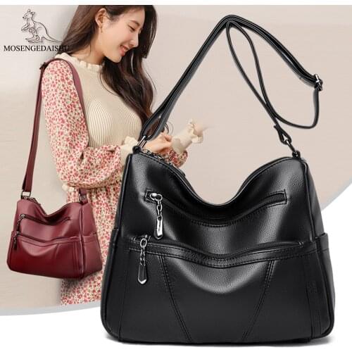 Genuine Leather Luxury Purses and Handbags Casual Women Shoulder Bags Designer Large Capacity Crossbody Bags for Women 2021 Sac