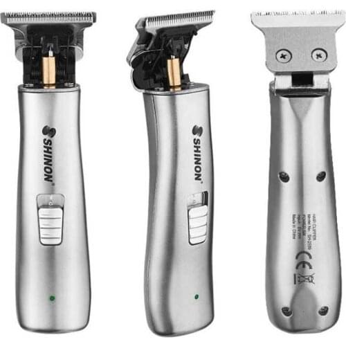 Shinon hair trimmer USB rechargeable hair clipper haircut machine oilhead clipper white hair carving clipper beard trimmer metal