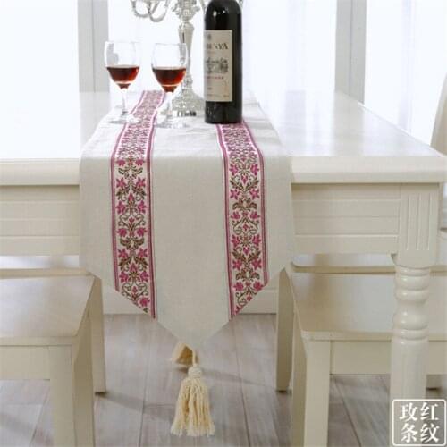 Cotton Linen Table Runner New Chinese Style Table Runners Pure Color Table Flag Wedding Party Banquet Decoration Table Cloth