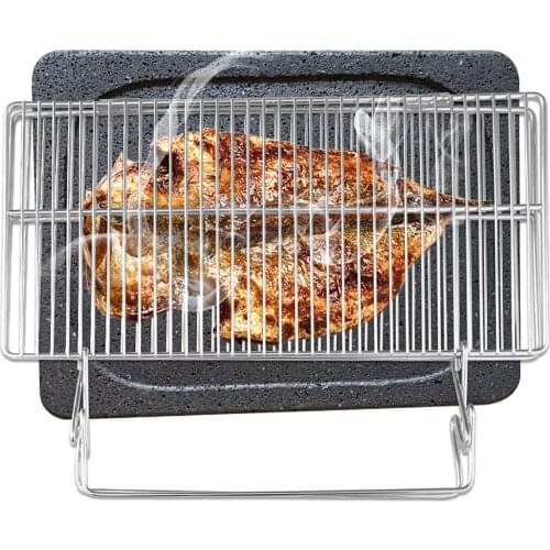 CAMPINGMOON Grill Rack Folding Stove Grill Support Holder Heating Bracket with Supporting Plate Portable BBQ Grill Stove