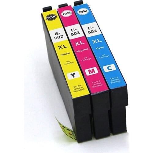 Compatible for T802 Ink Cartridge 3 Color(1c,1m,1y) for WorkForce Pro WF-4720 WF-4730 WF-4734 WF-4740 Printers