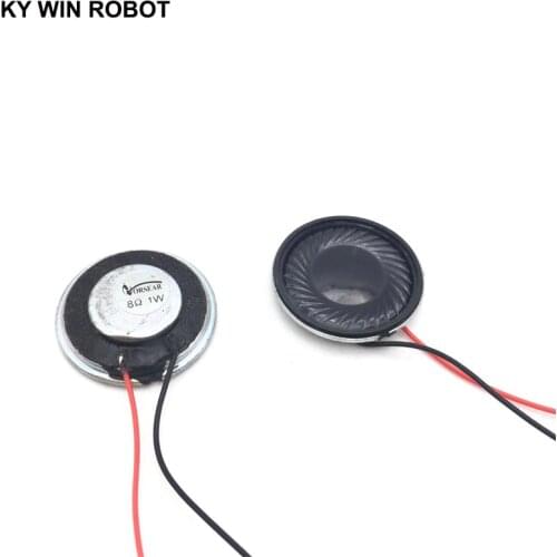 2pcs/lot New Ultra-thin speaker 8 ohms 1 watt 1W 8R speaker Diameter 28MM 2.8CM thickness 5MM with wire length 13CM