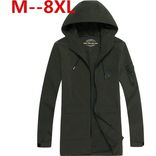 Plus size 10XL 8XL Spring Autumn Outdoors Hoodie Manteau Veste Homme Softshell Jacket Men Windbreaker Man Coat Chaquetas Hombre