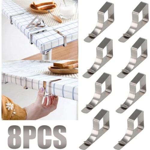 8pcs Stainless Steel Table Cloth Clip Wedding Promenade Table Cover Holder Round Tablecloth Stable Clips
