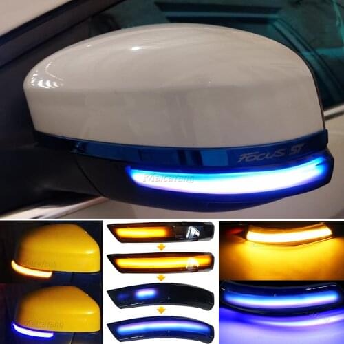 1Pair Dynamic Turn Signal Light LED Side Rearview Mirror Sequential Indicator Blinker Lamp For Ford Focus 2 3 Mk2 Mk3 Mondeo Mk4