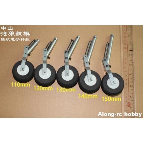 110 120 130 140 150mm One Spring Kneeling Landing Gear Worm Shock Damping Tripod Suitable for RC Aircraft Jet Plane DIY Part