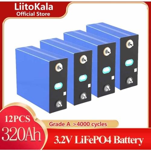 12PCS LiitoKala CATL 3.2V 320AH grade A lifepo4 battery RV 310AH battery pack RV and Solar Energy storage system EU US tax free