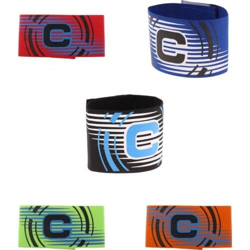 5 Pieces Captain Armband Football Soccer Sports Adjustable Arm Bands