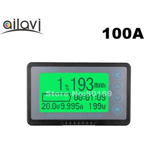 DC12-72V 100A Coulometer Custom Communication Function Vehicle Battery Capacity Tester Voltage Current Testers Tools