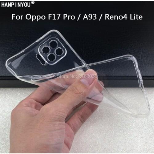 For Oppo F17 Pro A93 Reno4 Lite F 6.43" Slim Crystal Clear Transparent Soft TPU Back Case Protection Skin Camera Protect Cover