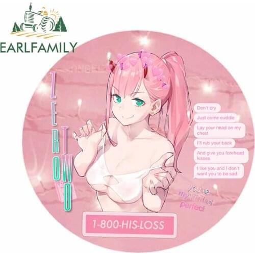 EARLFAMILY 13cm x 12.5cm For Anime Girl Window Fine Decal Vinyl Material Car Stickers Occlusion Scratch Decals For JDM SUV RV