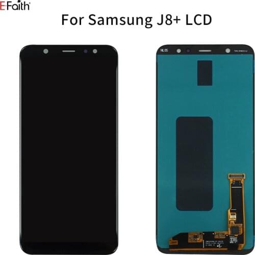 Efaith 10Pcs 6.0'' AMOLED Samsung J805 J8+ J8 Plus LCD J805F A6+ A6 Plus A605 LCD Screen Replacement Display Touch A605F A605