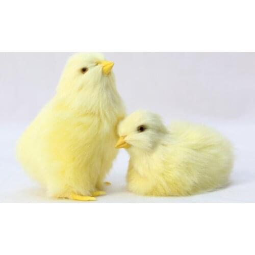 Simulation Chick Plush Toy Realistic Furry Animal Doll Artificial Chicken Model Figurine Children Cognition Easter Gift Kids Toy