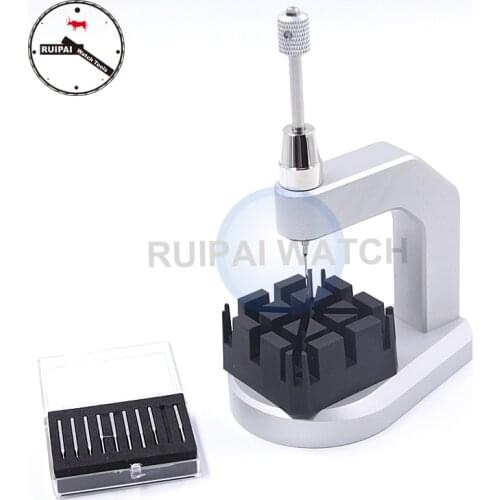 Watchband Pin Removal Tool,Stainless Steel Watchband Link Pin Adjustment Tool with 10pcs Assort size Puncher Pins For Rlx Watch