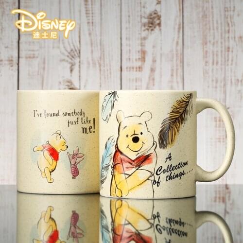 500ml Disney Winnie the Pooh Cartoon Water Cup Coffee Milk Tea Breakfast Ceramic Mug Home Office Collection Cups Children Gift