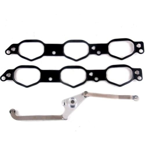 Car Intake Manifold Air Flap Runner Lever Repair Kit with Gasket Replacement for Mercedes-Benz M272 V6 #2721402401 2721402201