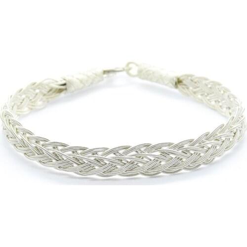 KSG 1Pc Unisex Bracelet Oxidized Fine Silver Woven Chain Casual Jewelry Nautical Kazaziye Gift Bracelet Special Day Gift