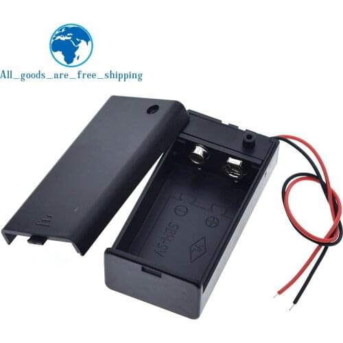 Hot 9V Battery Storage Case Plastic Box Holder With Leads ON/OFF Switch DEC22 DIY