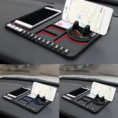 Multifunctional Car Anti-Slip Mat Auto Phone Holder Dash Anti Dashboard Silicone Sticky Phone Pad Mat Non Slip Slide Mount D4L3