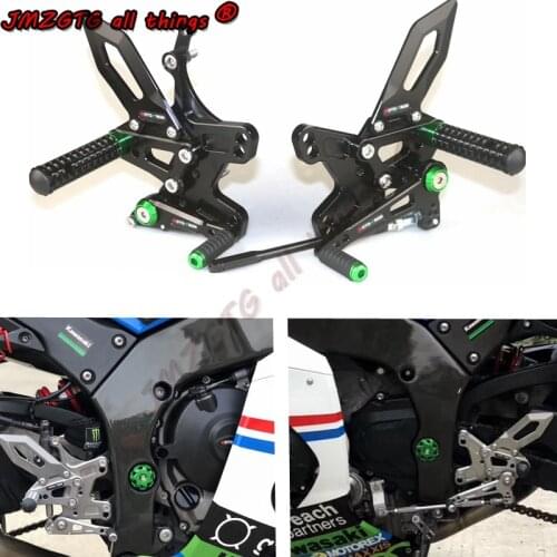 Motorcycle CNC Adjustable Foot Rset For KAWASAKI ZX10R ZX-10R 2011-2019 Racing Front pedal