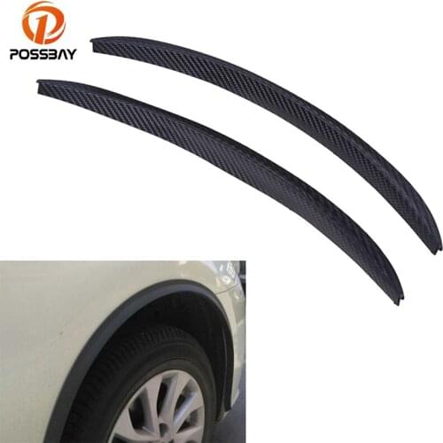POSSBAY Car Mudguards Black Wheels Lip Fender Flares Auto Protect Strip Car Mud Guards for Nissan Polo Kia Mazda Honda Civic