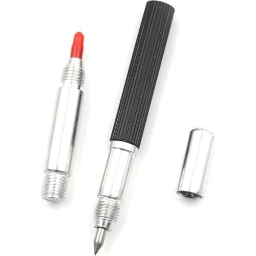 1 Piece Tungsten Steel Tip Scriber Clip Pen Ceramics Glass Shell Metal Construction Marking Tools BS Approx 145 Mm