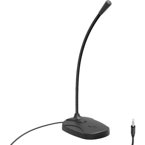 Desktop Single Wired Microphone Mic Receiver for Computer Game Voice Network Conference Universal Microphone