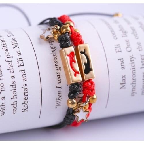New Fashion Romantic Personality Dolphin Love Couple Bracelet Pair