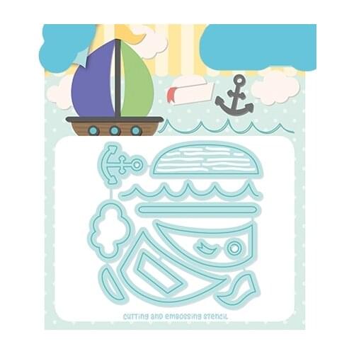 Sailboat Elephant Metal Cutting Die girl DIY Scrapbooking Paper Cards Decorative Craft Embossing