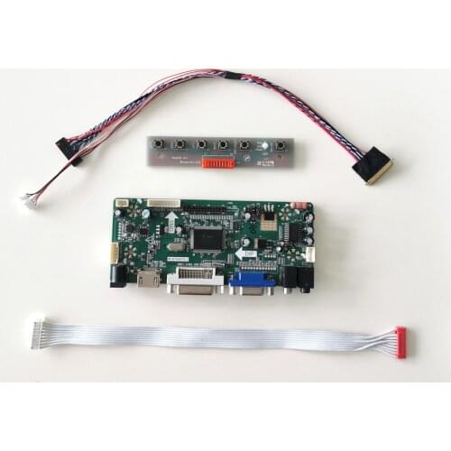 Fit LTN140KT01 N140FGE N140O6 14" VGA DVI WLED 1600*900 LCD panel LVDS 40Pins M.NT68676 screen controller board DIY kit