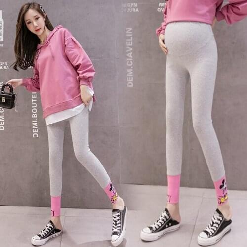 Pregnant womens bottom pants cute net red cotton pants hot pregnant womens leggings Spring Autumn Winter